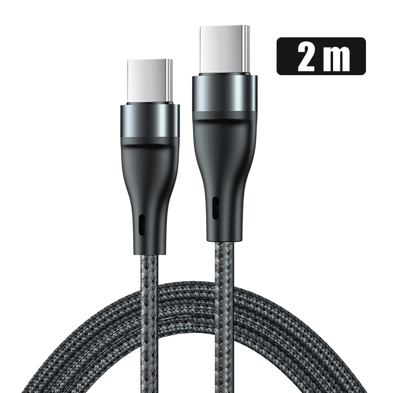 PD60W Type-C плетен кабел за данни и зареждане, Бързо зареждане, с един конектор