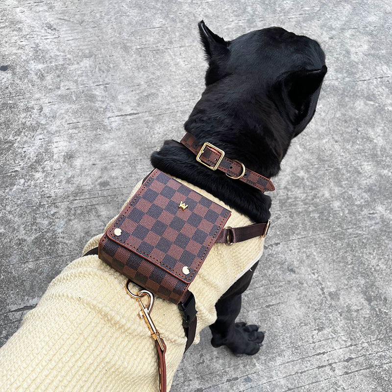 Кучешка гръдна презрамка с каишка и джоб за съхранение, малък раничен стил, Cortex материал, кутия 80 бр