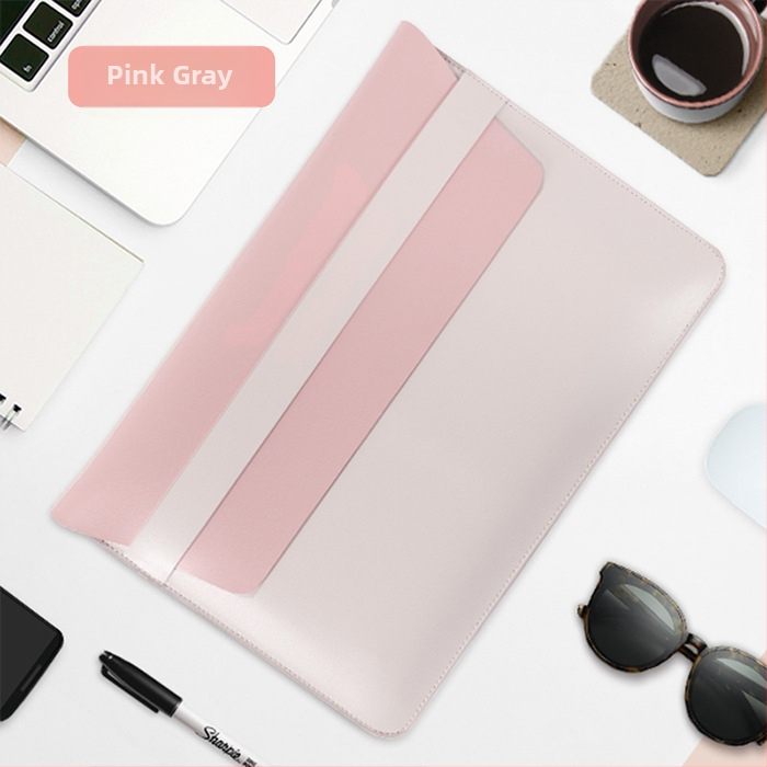 Obal na MacBook s vnútornou kapsou na počítač — PVC povrch, vnútorná podšívka z umelej kože, vodotesný a odolný voči opotrebeniu