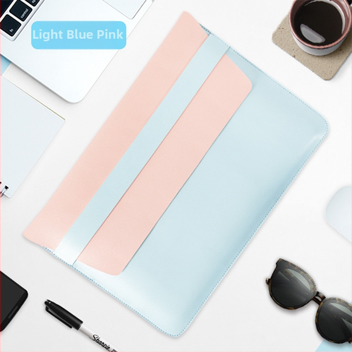 Obal na MacBook s vnútornou kapsou na počítač — PVC povrch, vnútorná podšívka z umelej kože, vodotesný a odolný voči opotrebeniu