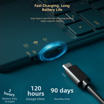 Bluetooth клавиатура с 64 клавиша, ABS корпус, безжично свързване, без подсветка