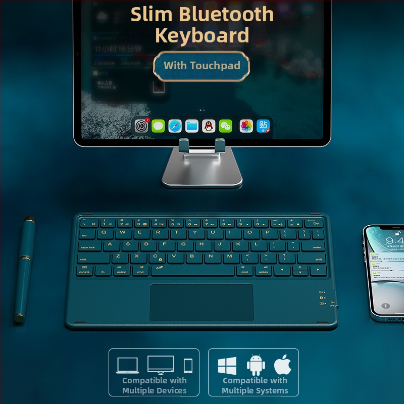 Bluetooth klávesnica, 64 kláves, ABS materiál, bezdrôtové pripojenie, bez podsvietenia