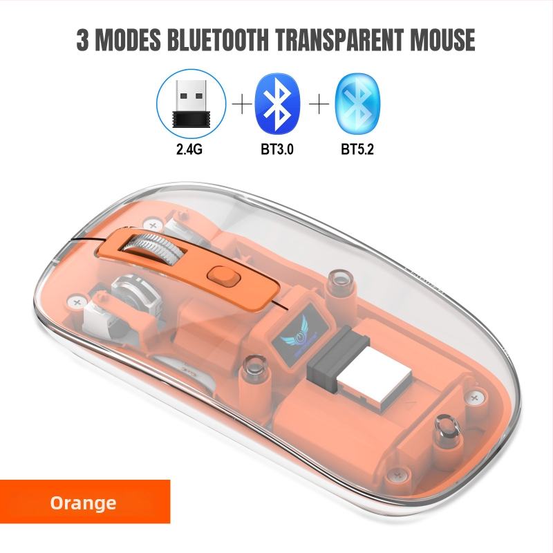 Безжична мишка T7 — тиха, презареждаща, 2400 DPI, 4 бутона, Bluetooth 2.4 GHz, обхват до 10 м