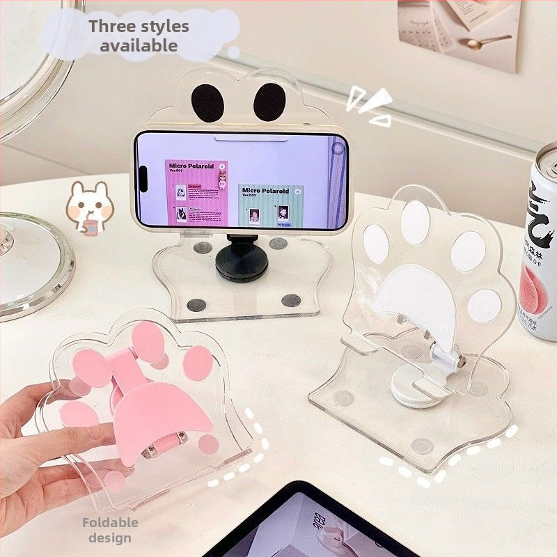 Priehľadný ľahký luxusný stojan na tablet a telefón, stolný doplnok pre domáce použitie