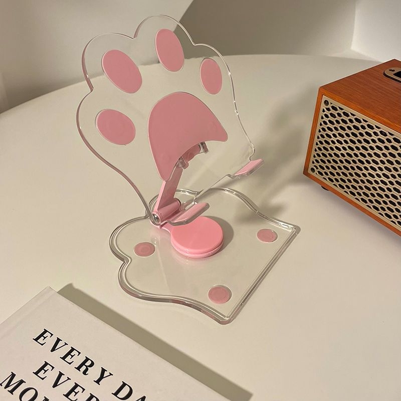 Държач за таблет и телефон за настолен монтаж, прозрачен, лек лукс, за домашна употреба