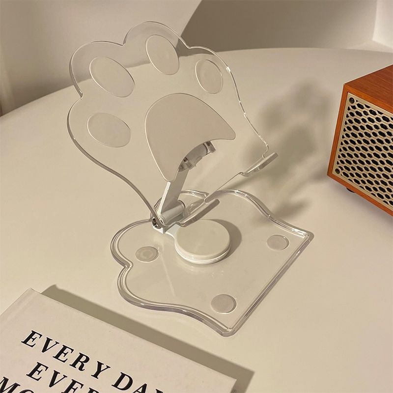 Държач за таблет и телефон за настолен монтаж, прозрачен, лек лукс, за домашна употреба