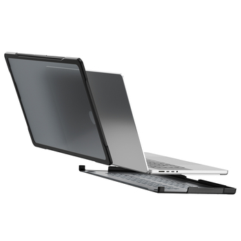 Notebooktás MacBook Pro 14 (2021) és MacBook Pro/Air — PU/TPU burkolat, állvány, hőelvezetés, csúszásmentes felület