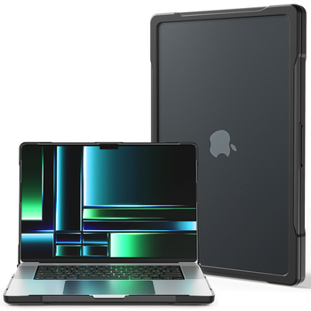 Notebooktás MacBook Pro 14 (2021) és MacBook Pro/Air — PU/TPU burkolat, állvány, hőelvezetés, csúszásmentes felület