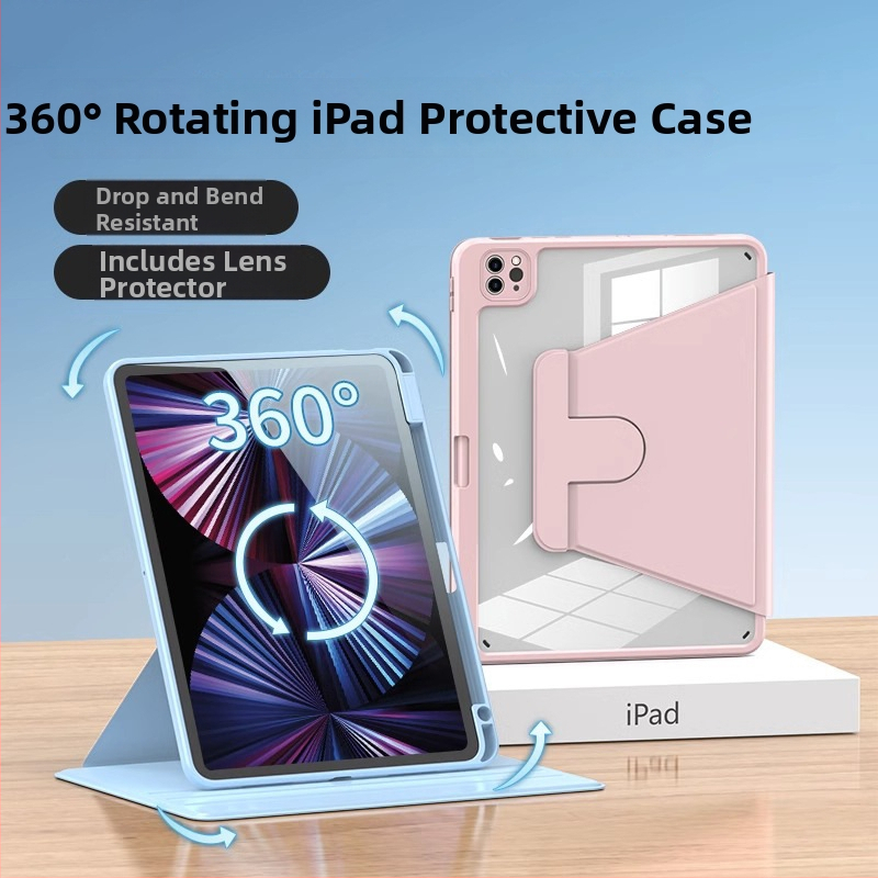 Ochranné puzdro na iPad, vydanie 2025, otočné Pro, priehľadné, Air7, 11 palcov, odolné voči pádu, pre 10,9-palcový iPad, 9. generácia