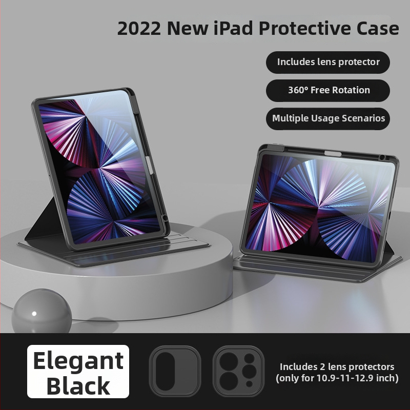 Ochranné puzdro na iPad, vydanie 2025, otočné Pro, priehľadné, Air7, 11 palcov, odolné voči pádu, pre 10,9-palcový iPad, 9. generácia