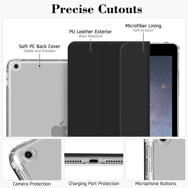 Ochranný obal pre iPad pre 10. generáciu, iPad Pro 11, iPad Air a iPad 11 – umelá koža + TPU, proti otrasom, držiak, slot na pero, magnetické zatváranie