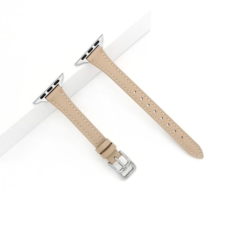 Valódi bőr Apple Watch szíj, 14 mm, 14–20 cm csuklóhoz, tűcsat, divatos