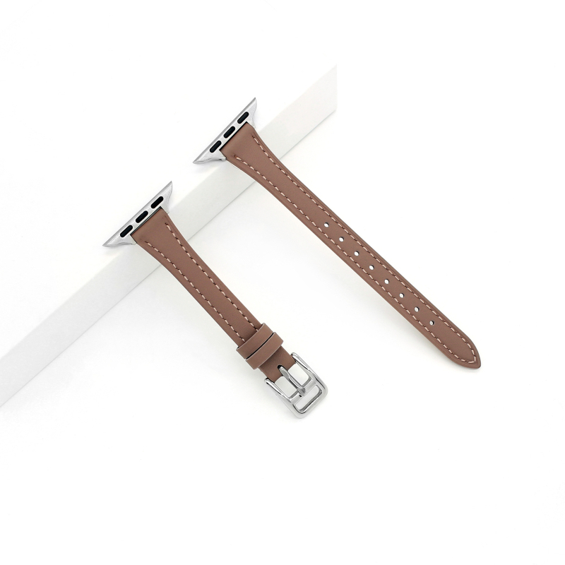 Valódi bőr Apple Watch szíj, 14 mm, 14–20 cm csuklóhoz, tűcsat, divatos