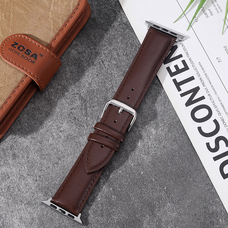 Brățară de ceas din piele naturală pentru Apple Watch SE și S8 — design original; Origine: Chaozhou; Lansare: toamna 2024