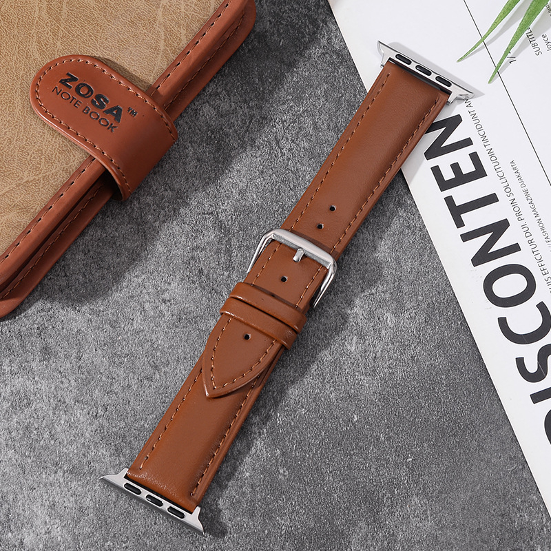 Brățară de ceas din piele naturală pentru Apple Watch SE și S8 — design original; Origine: Chaozhou; Lansare: toamna 2024