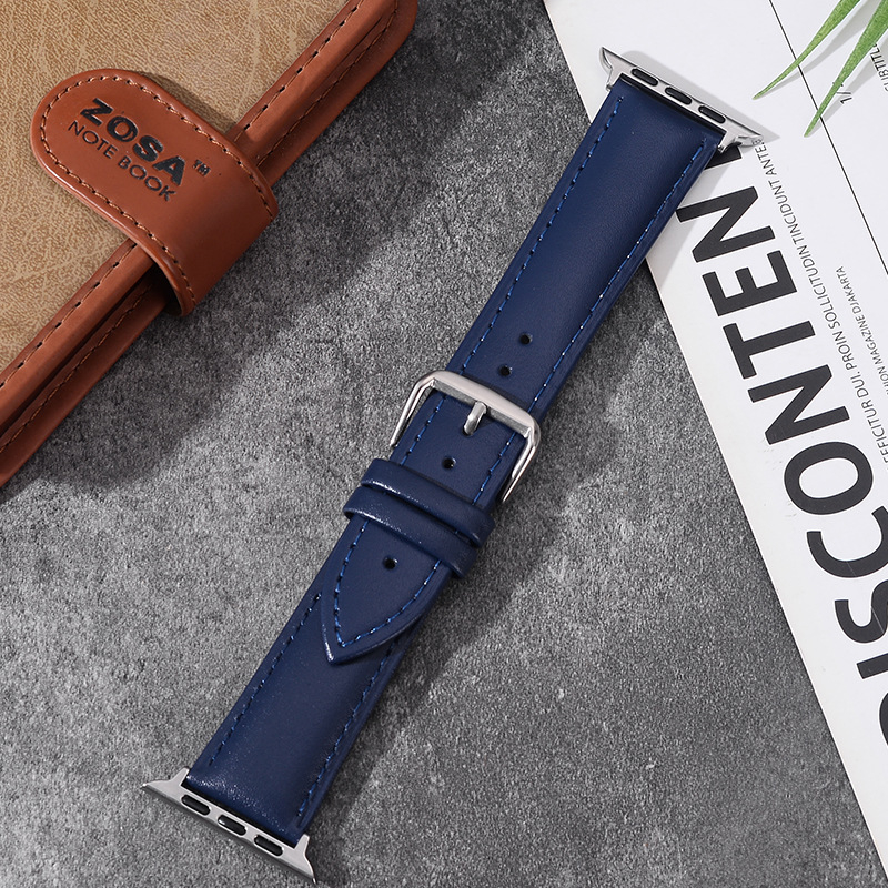 Brățară de ceas din piele naturală pentru Apple Watch SE și S8 — design original; Origine: Chaozhou; Lansare: toamna 2024