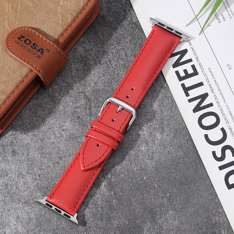 Brățară de ceas din piele naturală pentru Apple Watch SE și S8 — design original; Origine: Chaozhou; Lansare: toamna 2024