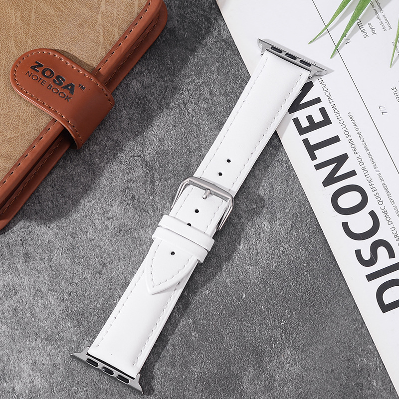 Brățară de ceas din piele naturală pentru Apple Watch SE și S8 — design original; Origine: Chaozhou; Lansare: toamna 2024