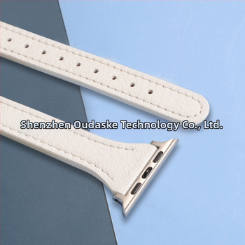 Apple Watch rihm looduslikust nahast liči-tekstuuriga, õhuke disain, ühildu Apple Watch Series 4–8 ja SE