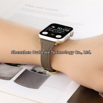 Apple Watch rihm looduslikust nahast liči-tekstuuriga, õhuke disain, ühildu Apple Watch Series 4–8 ja SE