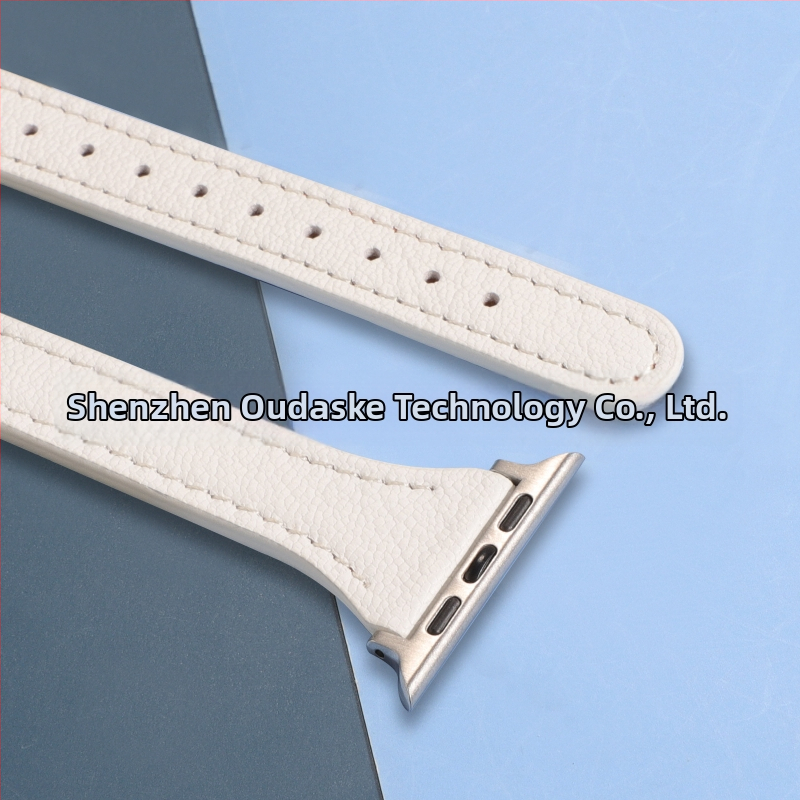 Apple Watch rihm looduslikust nahast liči-tekstuuriga, õhuke disain, ühildu Apple Watch Series 4–8 ja SE