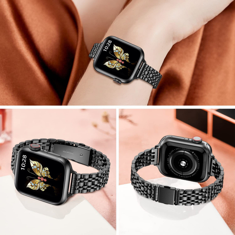 Ατσάλινη ζώνη για Apple Watch Ultra 2, 14 mm διεπαφή και αναδιπλούμενο κούμπωμα, συμβατή με Apple Watch Ultra 2