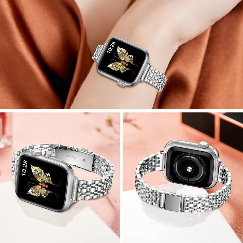 Ατσάλινη ζώνη για Apple Watch Ultra 2, 14 mm διεπαφή και αναδιπλούμενο κούμπωμα, συμβατή με Apple Watch Ultra 2