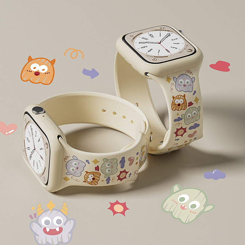 Λουρί Apple Watch – Πλαστικό, Στυλ Καρτούν, Κούμπωμα με Κουμπί, Συμβατό με Apple Watch, Μοντέρνο | Dazzling Digital
