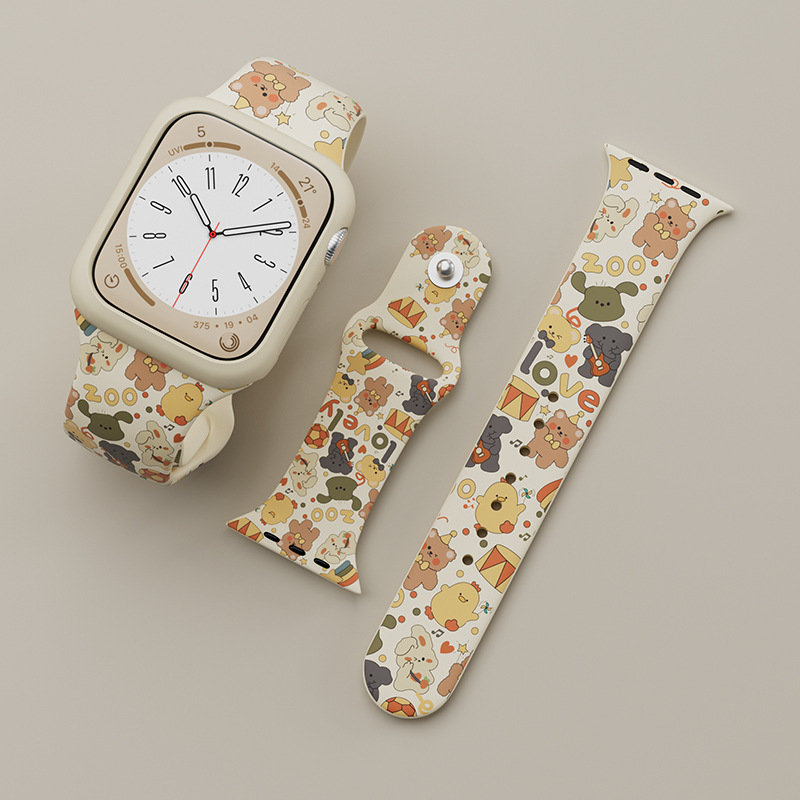 Λουρί Apple Watch – Πλαστικό, Στυλ Καρτούν, Κούμπωμα με Κουμπί, Συμβατό με Apple Watch, Μοντέρνο | Dazzling Digital