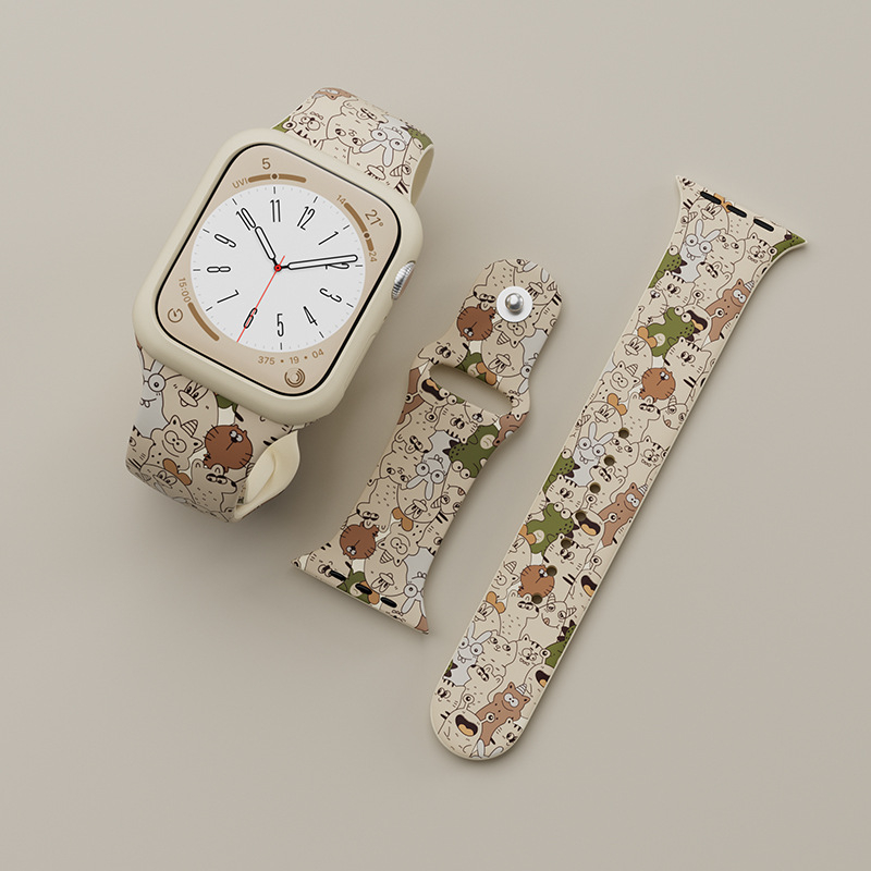 Λουρί Apple Watch – Πλαστικό, Στυλ Καρτούν, Κούμπωμα με Κουμπί, Συμβατό με Apple Watch, Μοντέρνο | Dazzling Digital