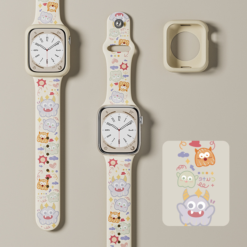 Λουρί Apple Watch – Πλαστικό, Στυλ Καρτούν, Κούμπωμα με Κουμπί, Συμβατό με Apple Watch, Μοντέρνο | Dazzling Digital