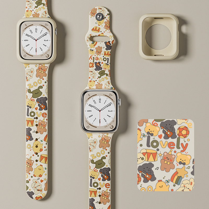 Λουρί Apple Watch – Πλαστικό, Στυλ Καρτούν, Κούμπωμα με Κουμπί, Συμβατό με Apple Watch, Μοντέρνο | Dazzling Digital