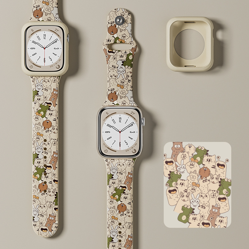 Λουρί Apple Watch – Πλαστικό, Στυλ Καρτούν, Κούμπωμα με Κουμπί, Συμβατό με Apple Watch, Μοντέρνο | Dazzling Digital