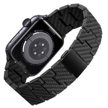 Brățară pentru Apple Watch din fibră de carbon – Compatibilă cu Series 3-8 și SE, Modă