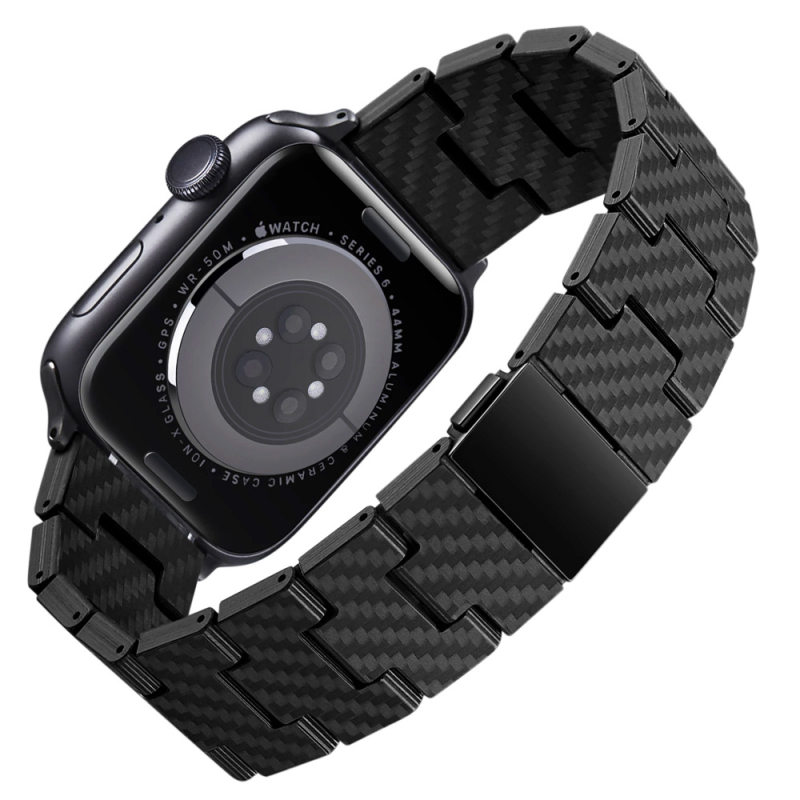 Brățară pentru Apple Watch din fibră de carbon – Compatibilă cu Series 3-8 și SE, Modă