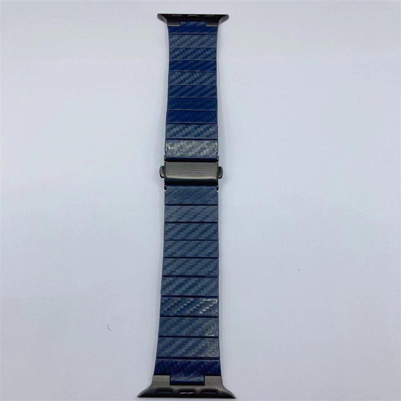 Brățară pentru Apple Watch din fibră de carbon – Compatibilă cu Series 3-8 și SE, Modă