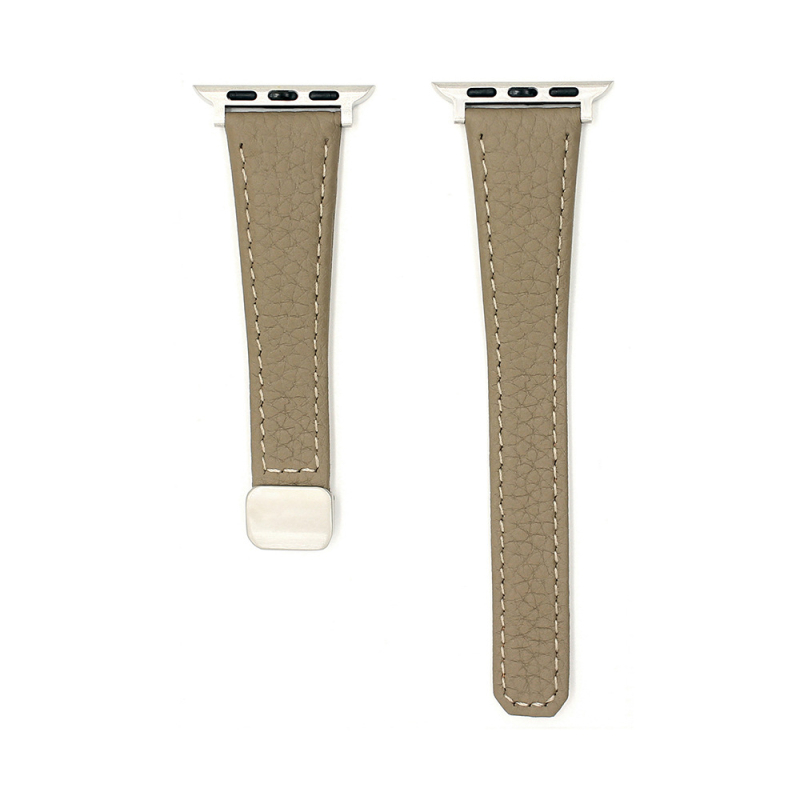Kožna narukvica s Lychee uzorkom za Apple Watch SE, boja Starlight, magnetska kopča, 20 mm