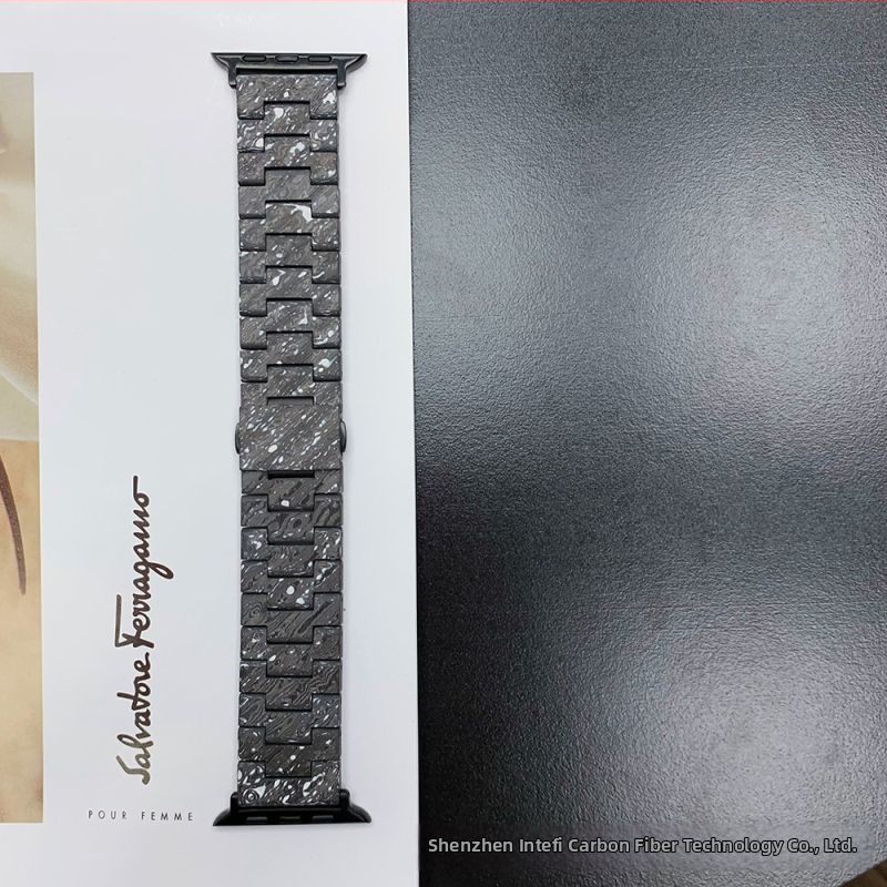 Qadir Brățară pentru Apple Watch din fibră de carbon, închidere magnetică, compatibilă cu Apple Watch Series 3–7 și SE