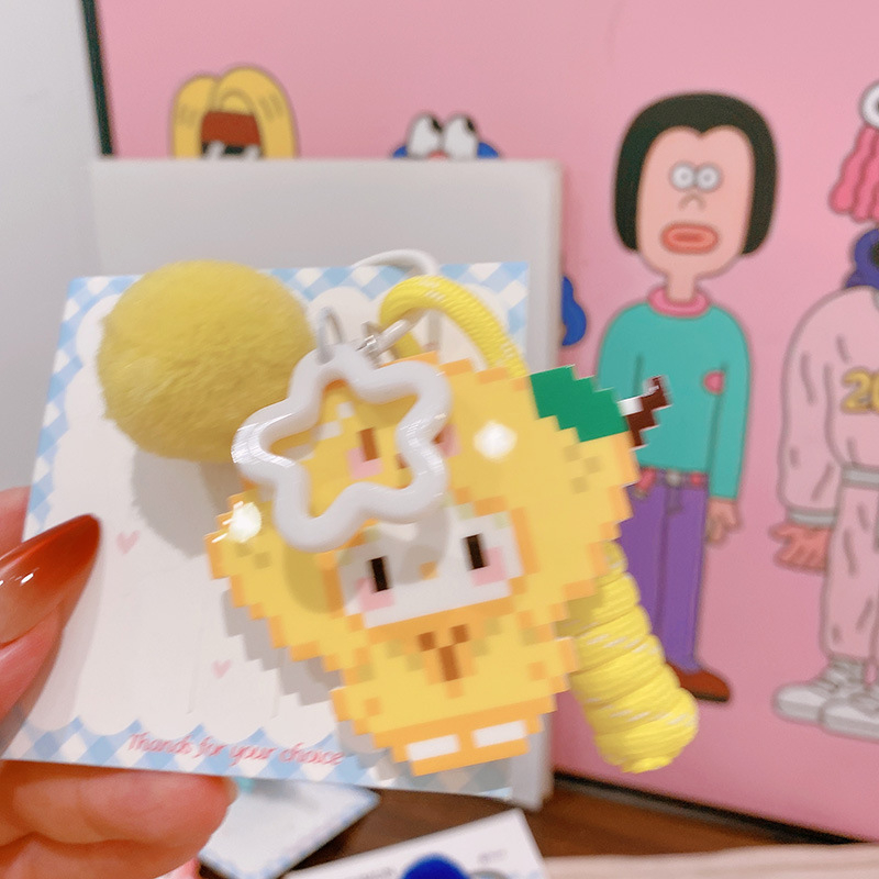 Kľúčenka Haning peach látka, roztomilý štýl