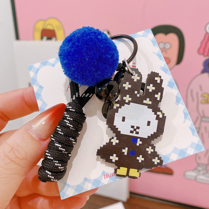 Kľúčenka Haning peach látka, roztomilý štýl