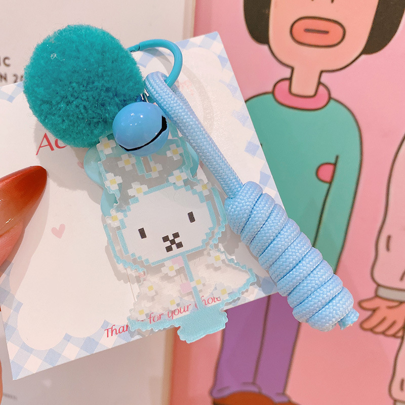 Kľúčenka Haning peach látka, roztomilý štýl