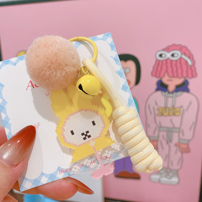 Kľúčenka Haning peach látka, roztomilý štýl