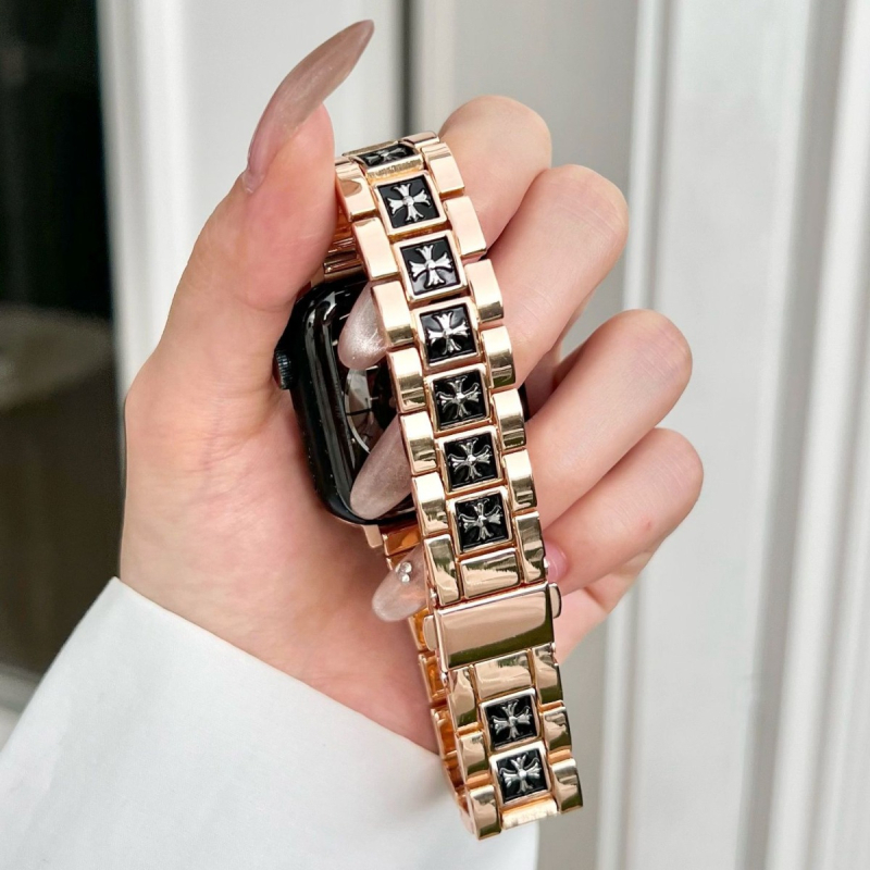 Remen za Apple Watch od cinka legura, širina 20 mm, kompatibilan s veličinama 38/40/41/42/44/45/49 mm, moderan stil, kopča leptir