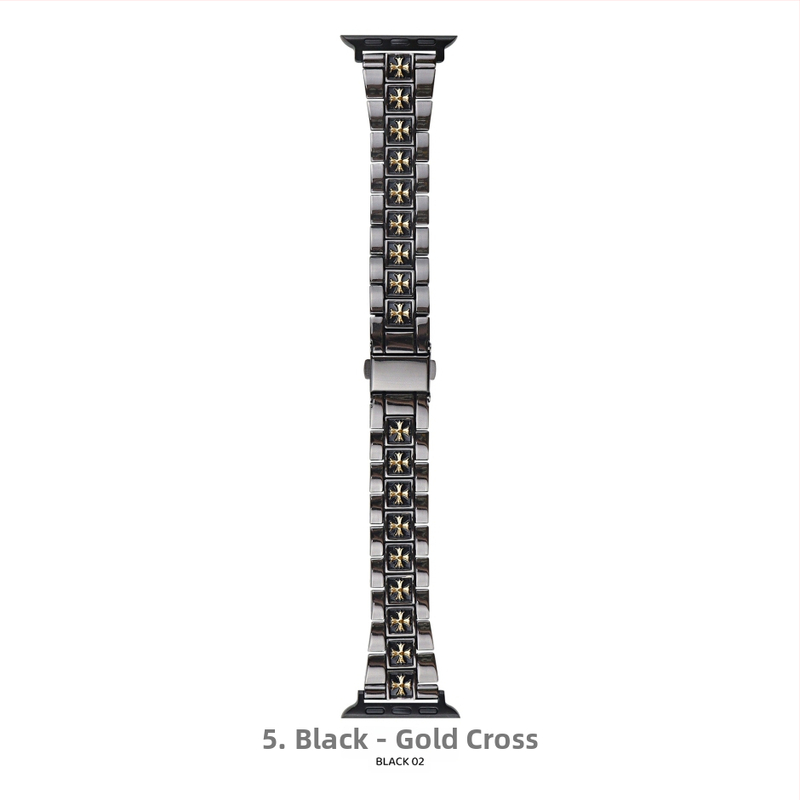 Remen za Apple Watch od cinka legura, širina 20 mm, kompatibilan s veličinama 38/40/41/42/44/45/49 mm, moderan stil, kopča leptir