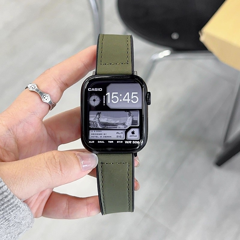 Remen za Apple Watch: prava koža, magnetska kopča, moderan stil, kompatibilan s Apple Watch, težina 30 g