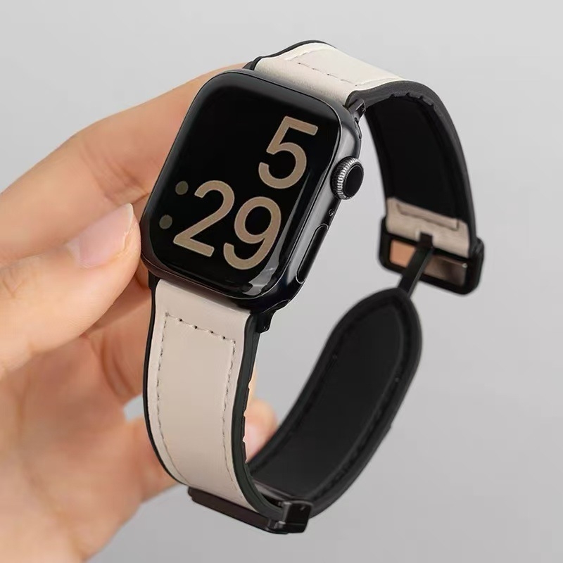 Remen za Apple Watch: prava koža, magnetska kopča, moderan stil, kompatibilan s Apple Watch, težina 30 g