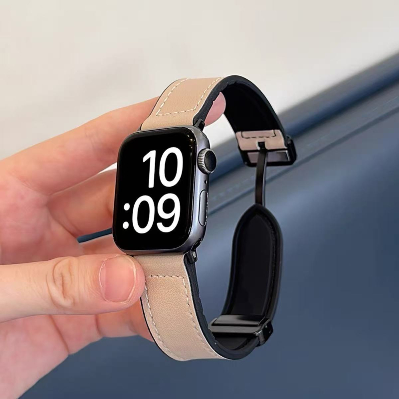 Remen za Apple Watch: prava koža, magnetska kopča, moderan stil, kompatibilan s Apple Watch, težina 30 g