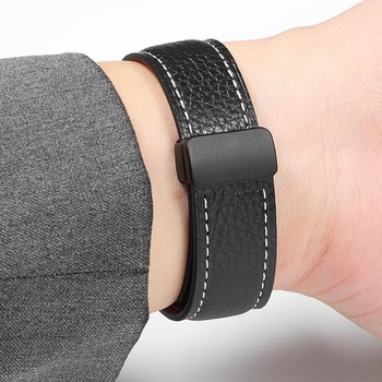 Kožni magnetski kaiš za Apple Watch S10 s teksturom liči