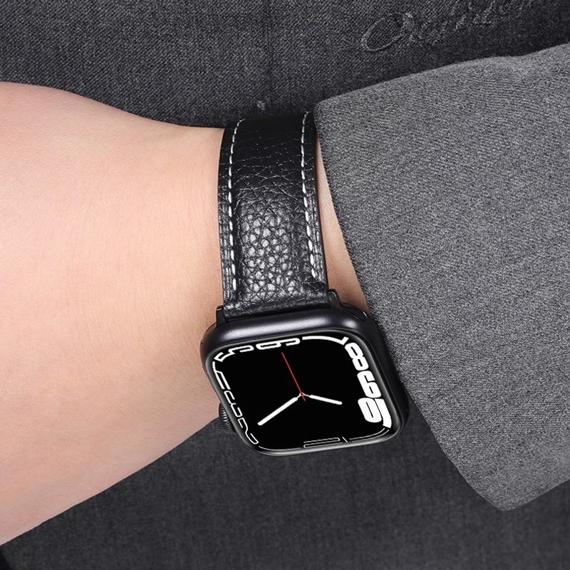 Kožni magnetski kaiš za Apple Watch S10 s teksturom liči