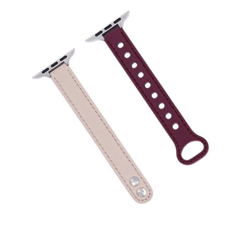 Valódi bőrből készült Apple Watch szíj dupla csattal, divatos dizájn, kompatibilis az Apple Watch-hoz